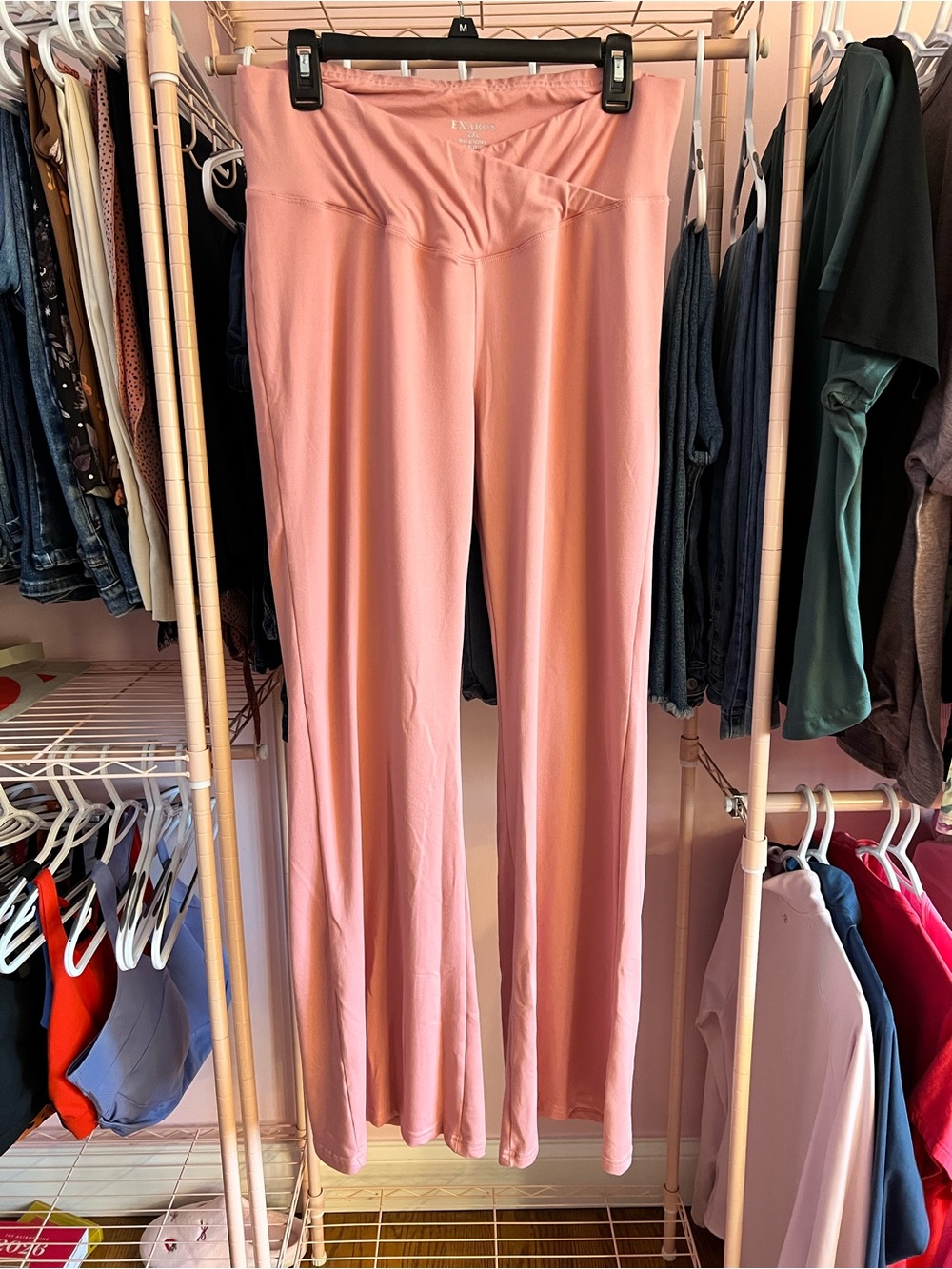 Exarus Blush Pink Wide-Leg Lounge Pants